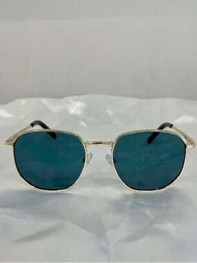 🩵6/$30 — Miniso Gold Frame Sunglasses with Dark Blue Lenses